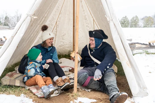 Family at the Revolutionary War Encampment