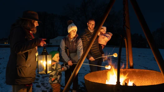 Family Roasting Marshmallows