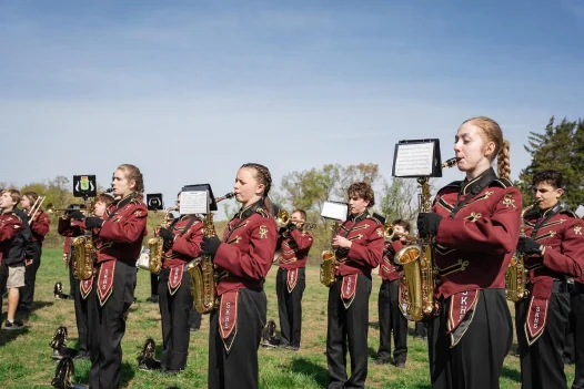 Marching band performance