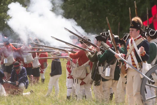 Revolutionary War Weekend Reenactment Gun Fire
