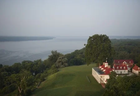Mrs. Lucas was a champion of the Association’s long history of protecting the view from George Washington’s piazza towards the Maryland countryside. (MVLA)