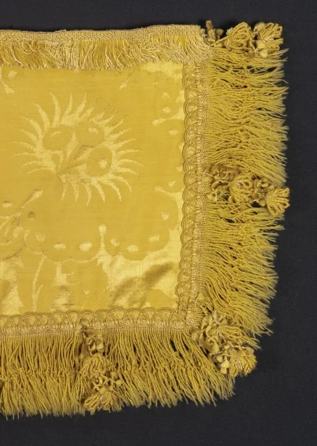 Extant bed hanging textiles, 1750-1780, United Kingdom. Winterthur Museum Collection, object number 1957.0073.007.