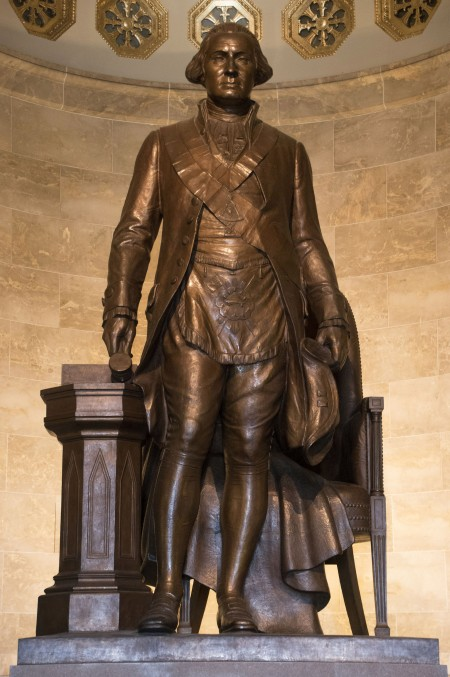 Bronze Statue of George Washington in the Main Hall of the George Washington Masonic National Memorial (Ron Cogswell)