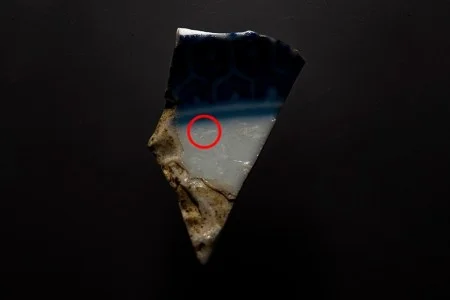 This fragment discovered at Union Farm showcases a distinct decorative pattern that almost certainly indicates it as being from the Cincinnati Service. (MVLA)