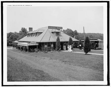 Trolley Station and Tea Room at Mount Vernon