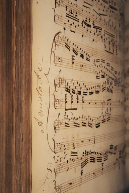Notation inside one of Nelly Custis's music books, MVLA.