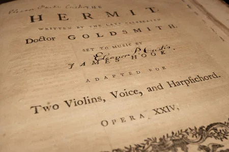 The interior of one of Nelly Custis's music books. 