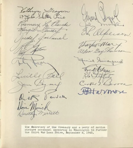 Guest book entry from September 8, 1943 (MVLA)