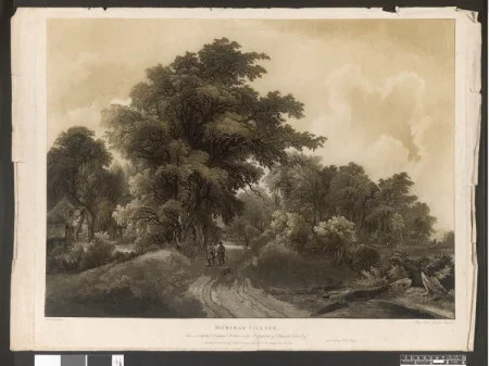 Hobima’s Village, 1789, Maria Catherina Prestel after Meindert Hobbema © Trustees of the British Museum