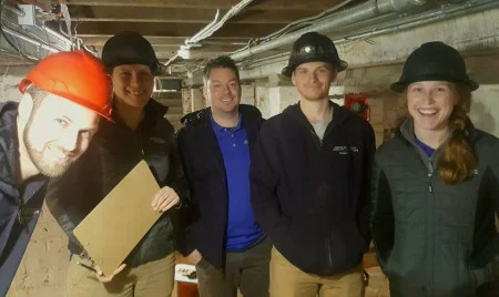 Part of Mount Vernon's Archaeology Team in the Mansion Cellar