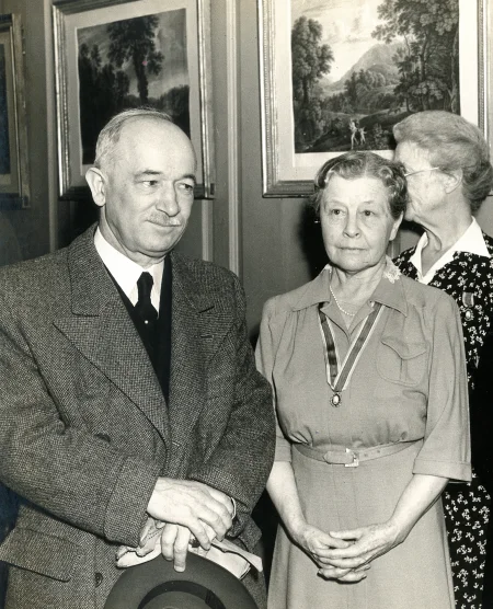Mrs. Hanks with Edvard Benes, who served as the President of Czechoslovakia. MVLA. 