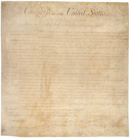 Bill of Rights, National Archives and Records Administration. 