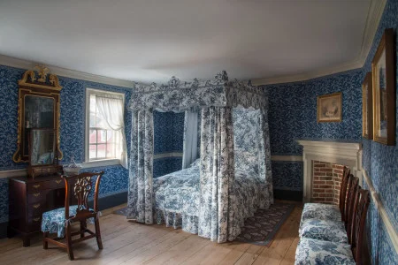 Narrow runners on either side of the bed, known simply as bedside carpets, would have softened a guest’s entrance and exit from bed each day (Gavin Ashworth, MVLA) 