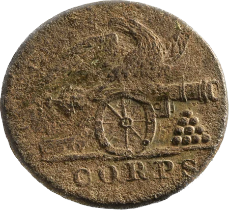 This copper alloy button was among the first series of U.S. military regalia to feature an American eagle.⁣ ⁣(MVLA)