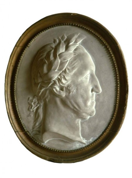 Joseph Wright's plaster portrait of Washington, 1783-1785.