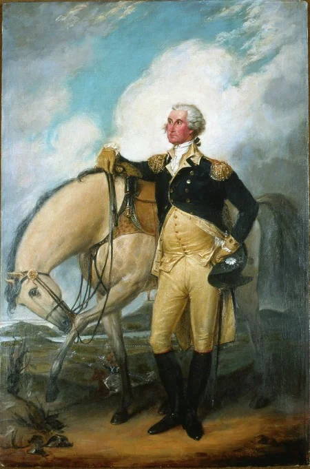Portrait of Washington at Verplanck's Point, New York, 1782, Reviewing the French Troops after the Victory at Yorktown, by Adrian Lamb after John Trumbull, Purchase, 1982 (M-2832).