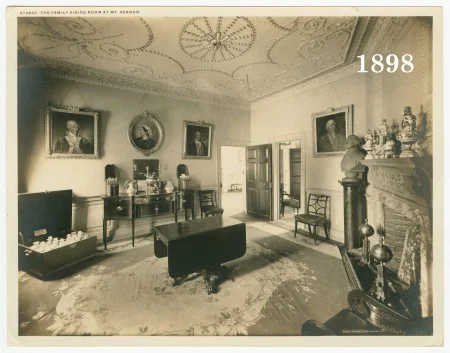 Dining room at Mount Vernon, 1898. Detroit Publishing Co. MVLA.