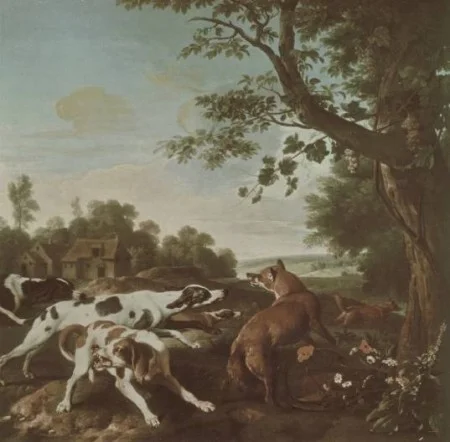 Early 18th-century depiction of a foxhunt, by Alexandre-François Desportes (Wikimedia)