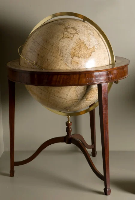 George Washington's Terrestrial Floor Globe, ca. 1789-1790, Transferred to the Mount Vernon Ladies' Association through the generosity of John Augustine Washington III, 1860 Conservation courtesy of T. Eugene and Joan H. Smith [W-166]