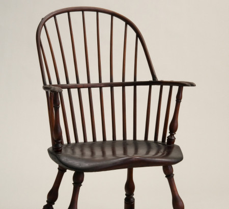 Windsor Chair, 1770-1800, Gift of Mrs. George Hearst, Vice Regent for California, 1892, W-198.