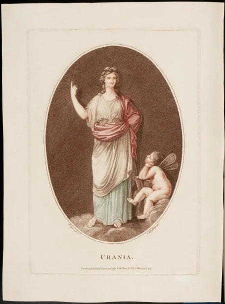 Stipple engravings, Thalia and Urania (published London, 1784). Purchase, 2013 (M-5328).