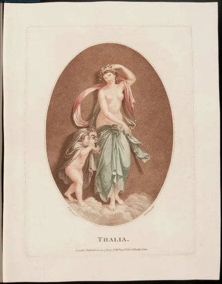 Stipple engravings, Thalia and Urania (published London, 1784). Purchase, 2013 (M-5329).
