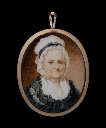 Miniature of Martha Washington, by Robert Field. 1801. MVLA W-2137/A