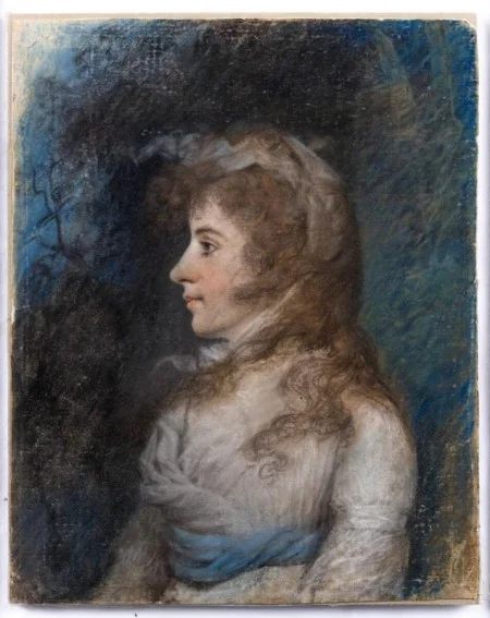 Granddaughter Eleanor (Nelly) Parke Custis, as captured by 1796 visitor James Sharples.