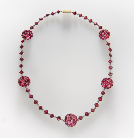 Garnet necklace [W-2212] Gift of Barnaby Conrad, 1989