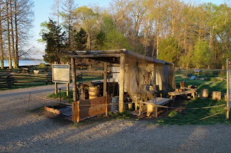 Demonstration tent at the Pioneer Farm