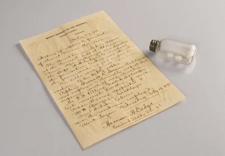 With the letter conserved and strengthened, its contents could finally be read. The earliest note was dated July 27, 1893. (MVLA)