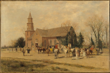 Old Bruton Church, Williamsburg, Virginia, in the Time of Lord Dunmore - Alfred Wordsworth Thompson © The Metropolitan Museum of Art 