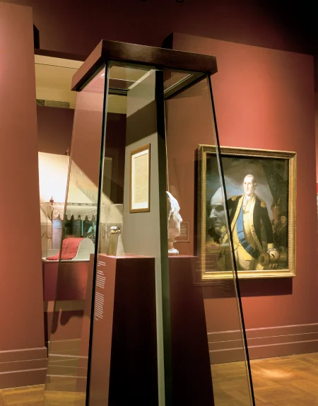 To commemorate the 200th anniversary of George Washington's death, the Association released its first major traveling exhibition, Treasures from Mount Vernon: George Washington Revealed. The exhibit included Washington's false teeth, a plaster life mask of Washington from 1785, and a portrait from 1780. MVLA. 