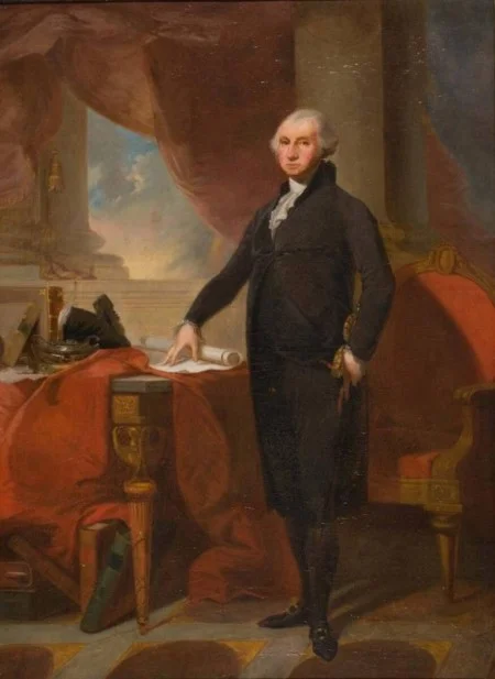 "George Washington," unknown artist, after Gilbert Stuart, c. 1800.