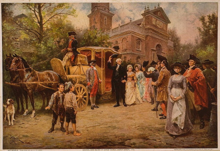 General Washington at Christ Church, Easter Sunday, 1795 by J.L.G. Ferris. Library of Congress.