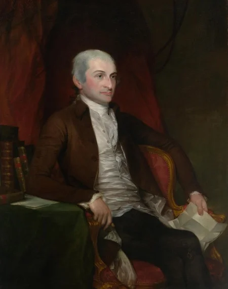 "John Jay," Gilbert Stuart and John Trumbull, begun 1784; completed by 1818.