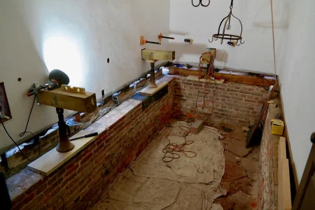 2017 installation of a new sill inside the Ladar of the Kitchen, MVLA.