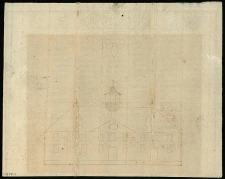 West Elevation Plan of Mount Vernon, c. 1774, George Washington, MVLA.