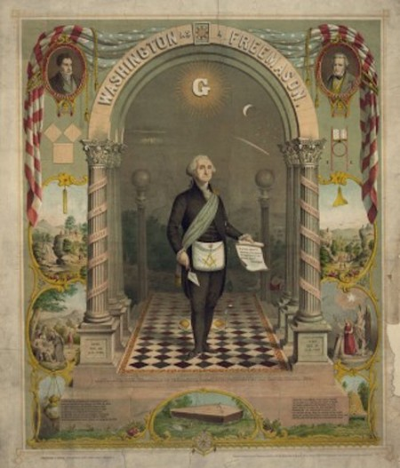 Washington as a Freemason / Strobridge & Gerlach lithographers, Pike's Opera House, Cincinnati, O. (Library of Congress).