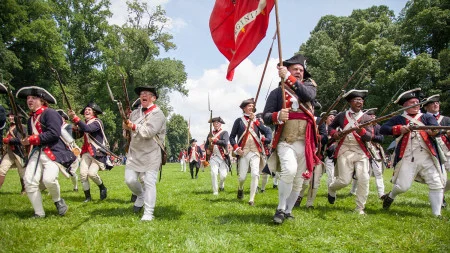4th of July celebrations include costumed interpreters conducting military demonstrations (MVLA)