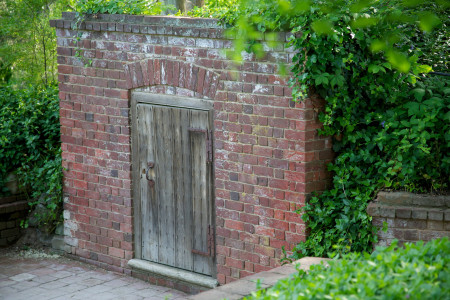 The Old Tomb at Mount Vernon where many generations of Washingtons were buried before being moved to the New Tomb.
