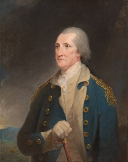 The portrait Washington was referring to in his 1785 letter was this one by artist Robert Edge Pine.