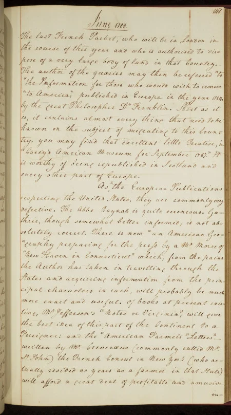 George Washington to Richard Henderson, June 19, 1788, Letterbook copy, Courtesy of Manuscript Division, Library of Congress, Washington D.C.