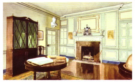 George Washington's library in the 1930s. MVLA. 