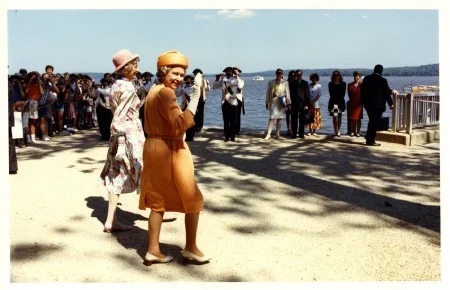 Queen Elizabeth II at the Mount Vernon Wharf Dedication, 1991. (Mount Vernon Ladies' Association)