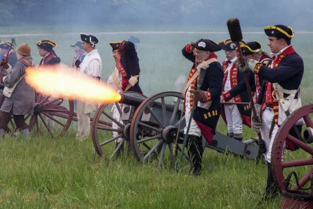 Battery of American Artillery Firing a Three Pound Gun, Buddy Secor
