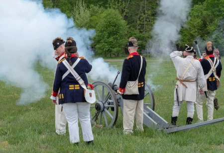 Spanish Artillery Unit Fighting with American Forces