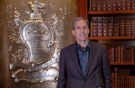 Author Rick Atkinson at the Washington Library at Mount Vernon (Shenk)