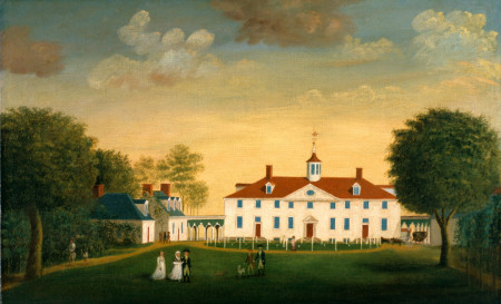 "The West Front of Mount Vernon" by Edward Savage c. 1787-1792. Bequest of Helen W. Thompson, 1964 [H-2445/B]. (MVLA)