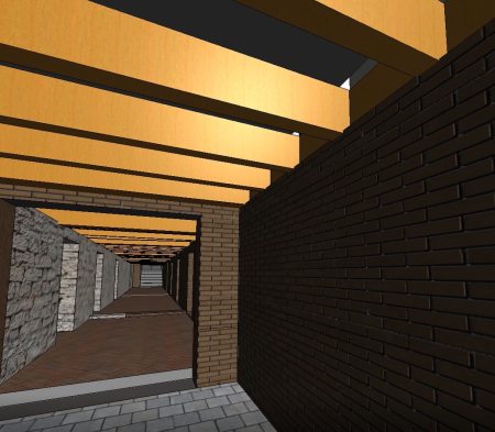 This "after" shot shows what the cellar will look like once framing and masonry repairs are completed and several non-original brick piers are removed—bringing the cellar closer to its 1799 appearance. (MVLA)